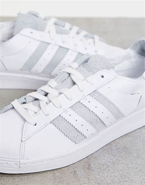 adidas superstar grau weiß wildleder|Adidas Superstar sneakers.